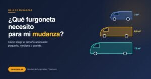 Guía para elegir el tamaño de furgoneta de alquiler para una mudanza: pequeña, mediana o grande